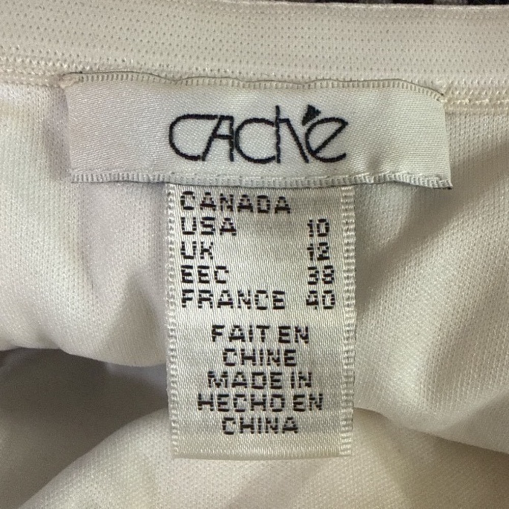 Cache Patterned Cocktail Dress Size 10 - Picture 5 of 6